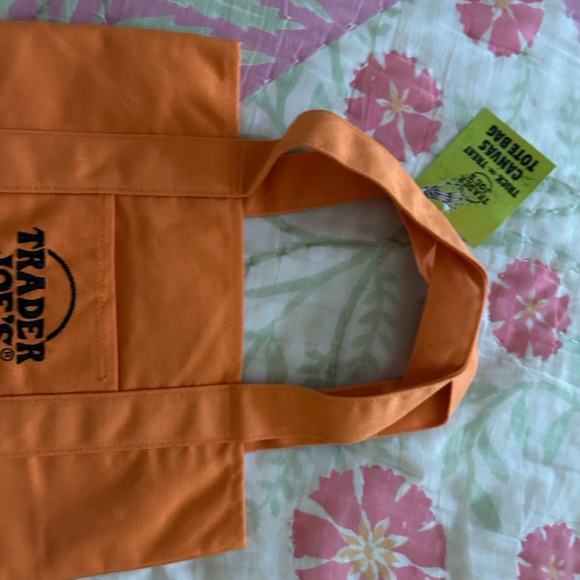NWT Trader Joe's Halloween Mini Tote-Orange - Picture 4 of 6